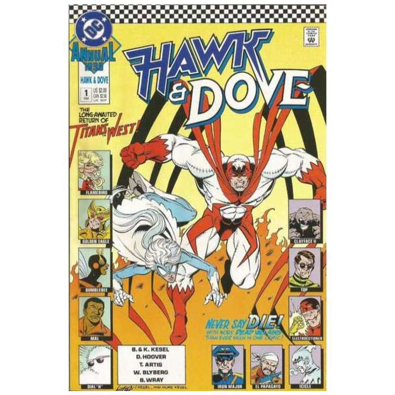 Hawk and Dove (1989 series) Annual #1 in Near Mint condition. DC comics [t,