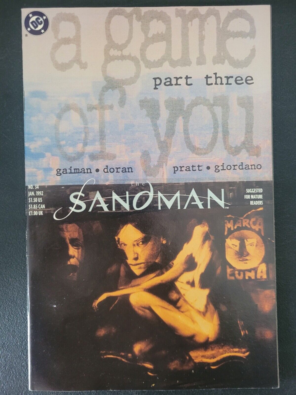 THE SANDMAN #34 (1991) DC COMIC A GAME OF YOU Part 3 NEIL GAIMAN COLLEEN DORAN