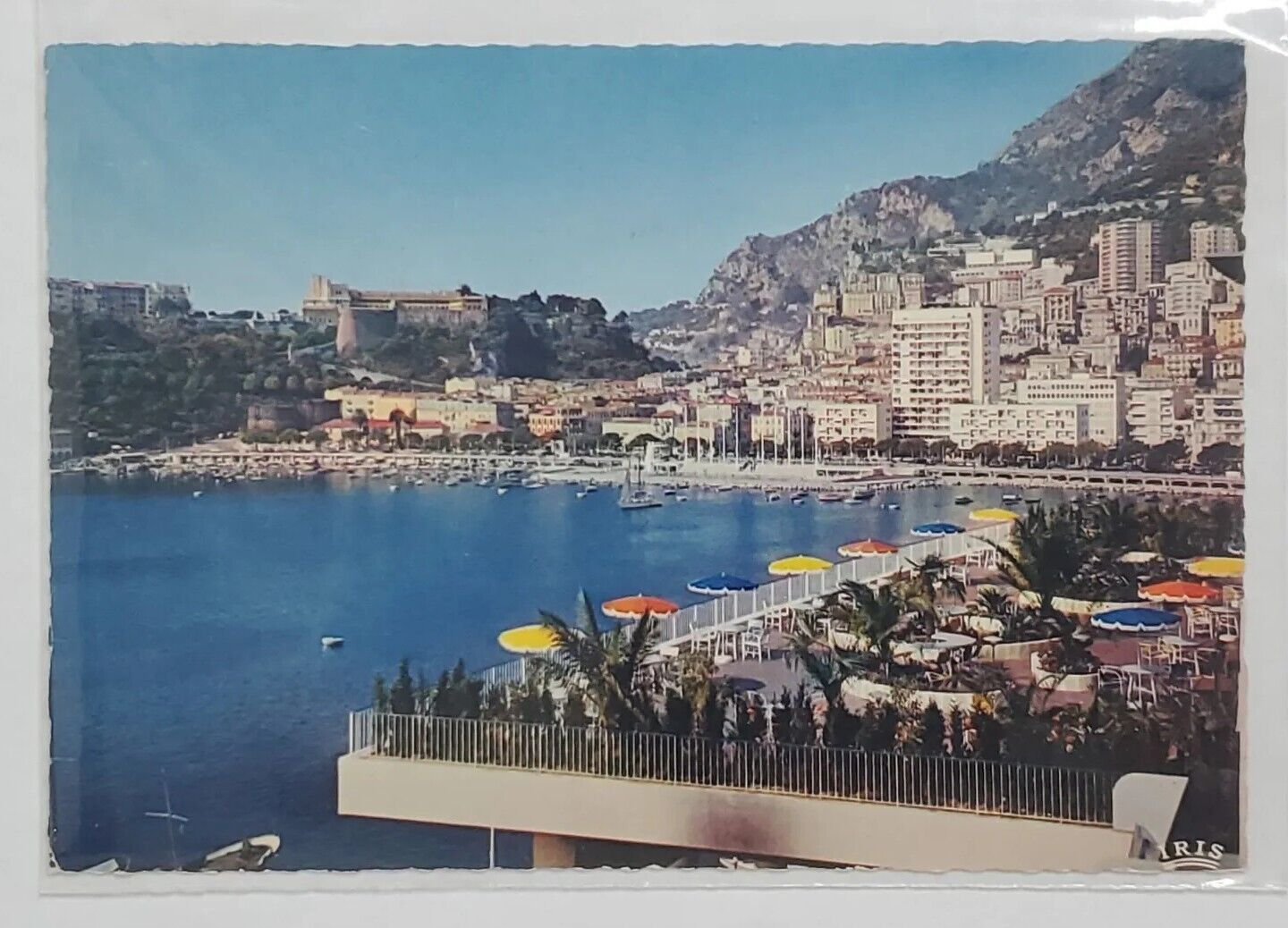 Postcard Principaute De Monaco Coastal City Aerial View Posted 1963 Writing 