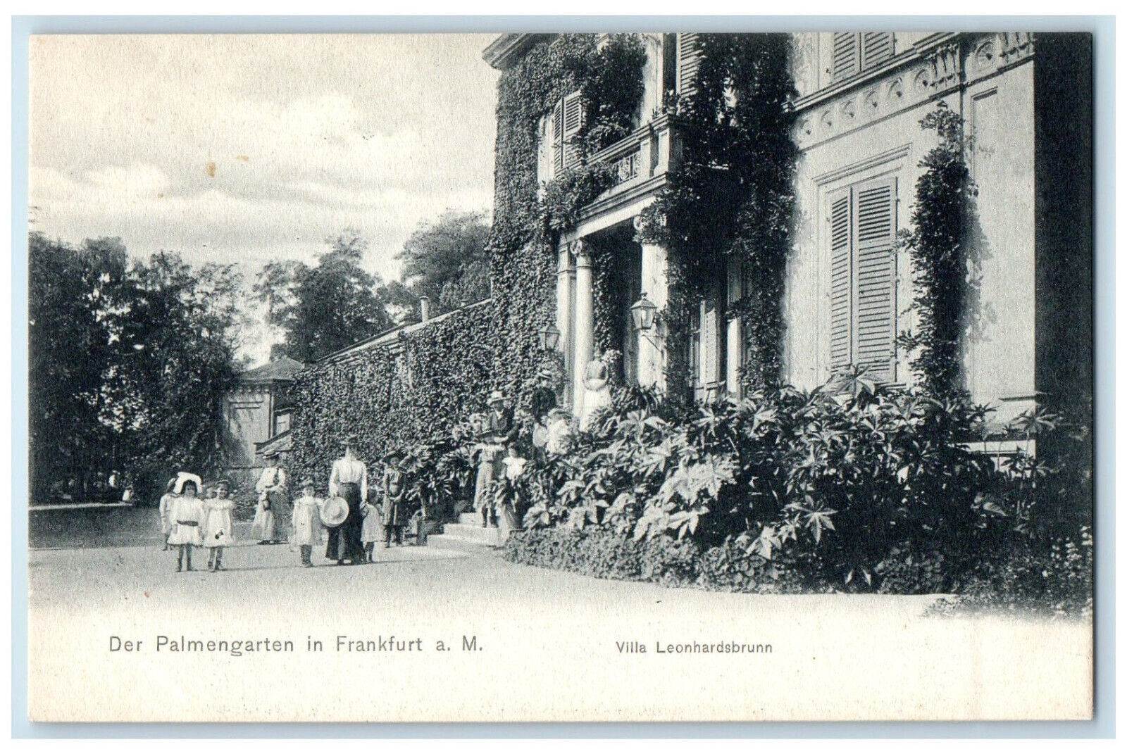 c1905 Villa Leonhardsbrunn Der Palmengarten in Frankfurt a.M. Germany Postcard