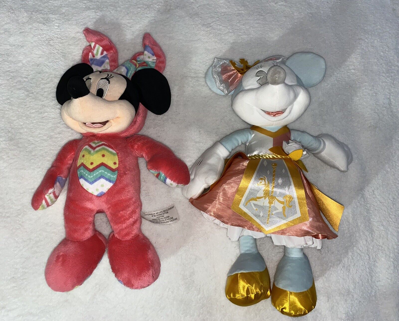 Lot Of 2 Collector Disney Minnie Mouse Authentic Easter & Main Attraction King A