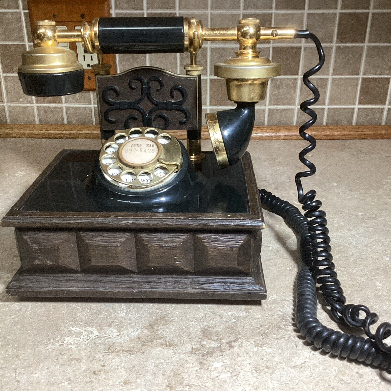 Rare Vintage Deco - Tel American Corp. Rotary Dial Desk Telephone-