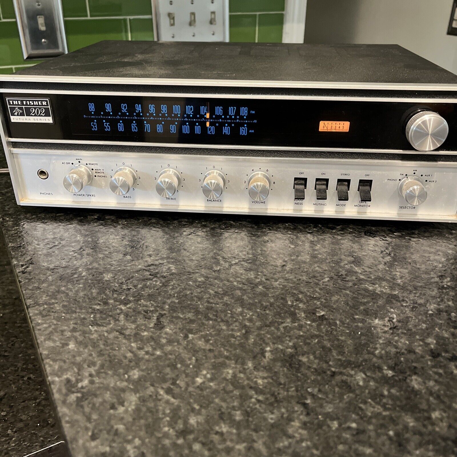 Fisher 202 Futura series AM FM Receiver 970 vintage Stereo radio Receiver Tested