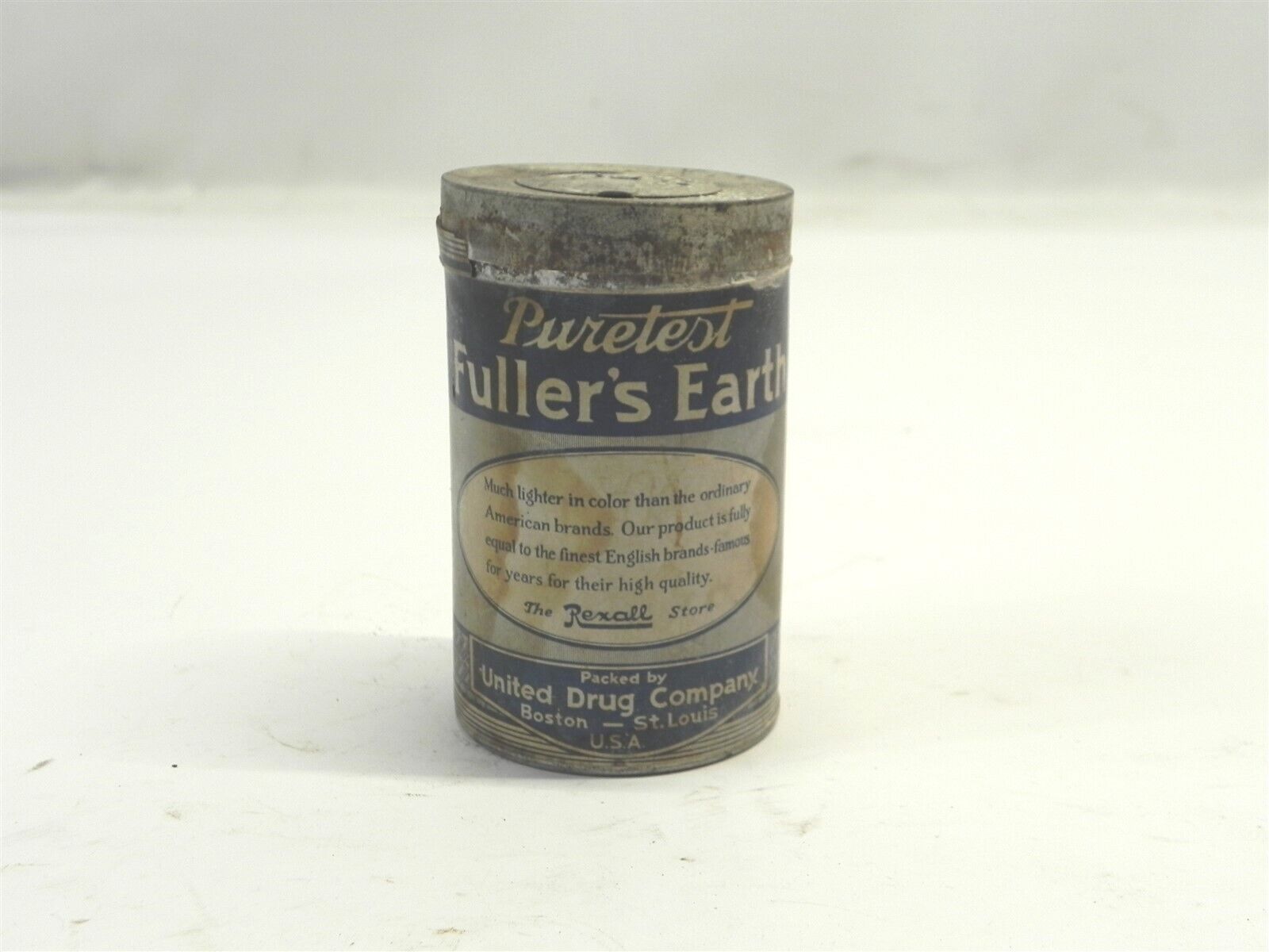 VINTAGE PURETEST FULLER\'S EARTH POWDER 4 OUNCE CAN 1/4 FULL PRE-OWNED USED 