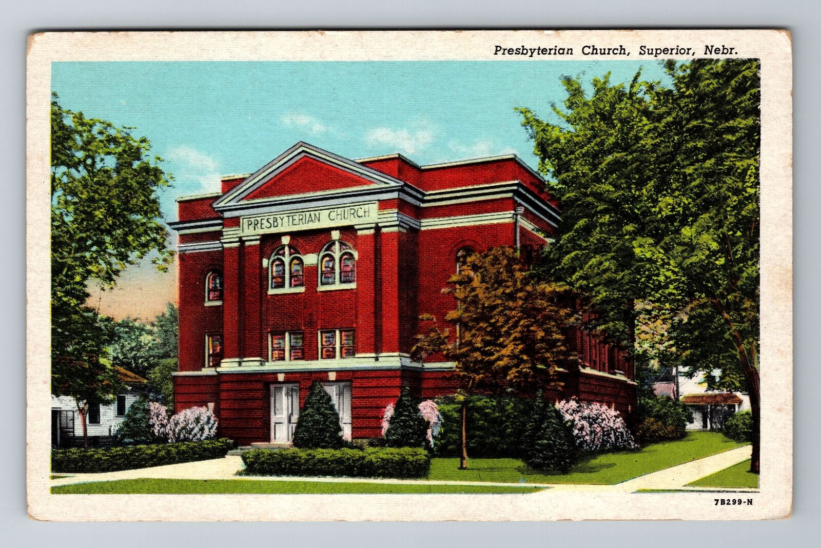 Superior NE-Nebraska, Presbyterian Church, Religion, Antique, Vintage Postcard