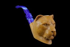 Lion Pipe By Kenan-new-block Meerschaum Handmade W Case#1110 picture