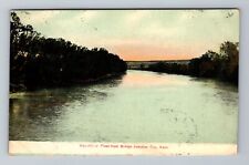 Junction City KS-Kansas, Republican River From Bridge, 1907 Vintage Postcard picture