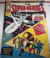 🔴🔥 THE SUPER-HEROES #26 MARVEL UK 1975 SILVER SURFER 12 X-MEN 14 SENTINELS FN- picture