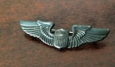 WWII Sterling Army Air Corp Pilot Wing Overseas Hat Pin  C Clasp 1.5