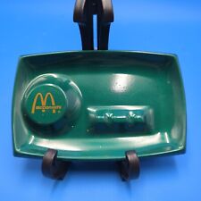 Vintage 70's McDonald's Green Colored Metal Ashtray NO CITY ADVERTISING  picture
