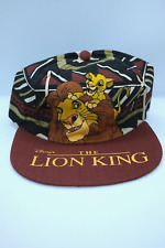 Vintage 90s Disney The Lion King Brown Pattern Kids Hat Ages 3-6 picture