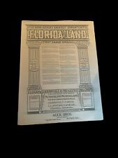 Early Original 1900s Florida Land Sales Promo Poster -  Jacksonville Florida picture