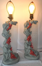 Pair of Mid Century Modern 1950s Reglor California Chalkware Table Lamps Signed picture