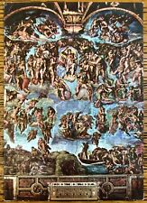 Sistine Chapel Day of Judgement Michelangelo Postcard, Unposted Color Photo Card picture