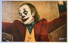 JOKER JOAQUIN PHOENIX 11 X 17 ART PRINT SIGNED BY MATTHEW ATCHLEY NUMBERED 121 picture
