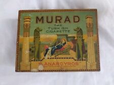 Vintage Murad The Turkish Cigarette METAL Tin Box Egyptian Tobacco picture