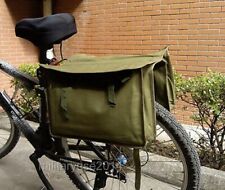 Vintage Green Canvas Military Surplus Style Messenger Bag Bicycle Pannier-CN035 picture