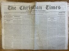 Civil War Era Newspaper, The Christian Times 1861, Vol. IX No. 9 Antique Chicago picture
