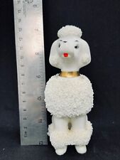 ~*Vintage Ceramic Poodle Dog Figurine Gold Tone Collar Spaghetti *~ Marked N263 picture