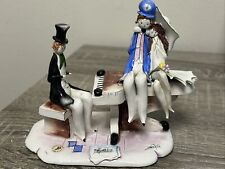 Zampiva Pianist, Woman and Child Porcelain Figurine Vintage Signed Rare Find picture