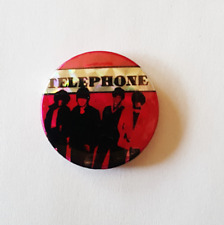 FRENCH NEW WAVE Telephone Pinback 1977 Vintage Button Badge Rock Rare Collectabl picture