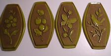  TRUE MINT CONDITION MCM  Vintage Syroco avocado green wall plaques from 1971 picture
