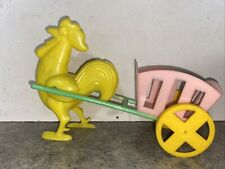 Vintage ROSBRO Easter Express Rooster Candy Container Toy Plastic 50s MCM Decor picture