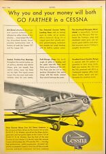 1946 Cessna Woman Pilot Vintage Print Ad picture