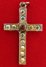 Vintage THE LORD'S PRAYER STANHOPE Cross Crucifix Pendant OUR FATHER Prayer picture
