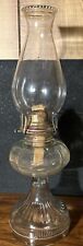 Vintage Antique kerosene oil lamp clear glass 18” Tall Macbeth Nutype Burner picture