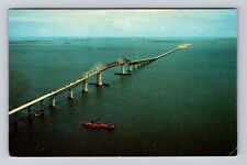 FL-Florida, Aerial Sunshine Skyway, Antique, Vintage c1972 Souvenir Postcard picture