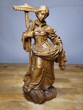 Antique German Carved Wood Monastery Saint Chapel Altar Statue Sculpture 14