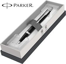 Parker IM  Matte Black Chrome Trim Ballpoint Pen Black Ink New In Box #2150846 picture