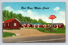 Red Rose Motor Court Motel Between Lancaster & Harrisburg Penn PA Postcard picture