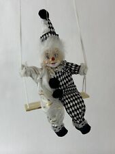 Vintage Dekorationsartikel Kein Spielzeug PUPPET MARIONETTE porcelain Clown 11” picture