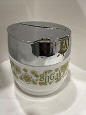 Vintage Retro Gemco Floral Sugar Bowl Dispenser Made In The USA RARE picture