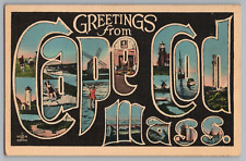 Postcard Greetings From Cape Cod, Massachusetts, Large Letter picture