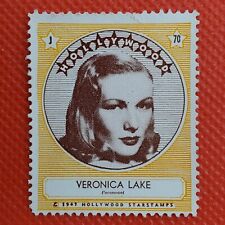Veronica Lake 1947 Hollywood Screen Movie Stars Stamp Trading Card picture