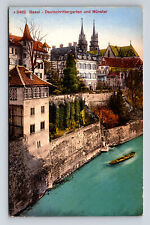 Deutschrittergarten & Munster Old Town Basel Switzerland Postcard picture