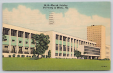 Postcard University of Miami, Merrick Building 1953 Linen A533 picture