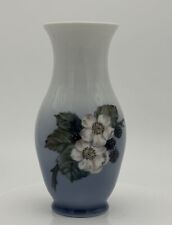 Vintage Royal Copenhagen Blue & White Hand-Painted Vase with Floral Design picture