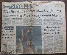 Jan. 24, 1978 Binghamton News Sports Section ALABAMA BEATS KENTUCKY basketball picture