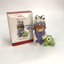 Hallmark Keepsake 2013 Disney Pixar Monsters Inc BOO AND MIKE Porcelain Ornament picture
