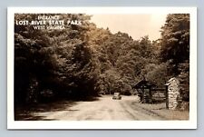 Entrance Lost River State Park West Virginia RPPC Postcard picture