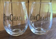 Lot 2 Rum Chata Glass Glasses Matching Set picture