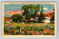 Fort Garry-Manitoba, Inside  Lower Fort, Now Motor Country Club Vintage Postcard picture