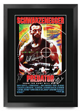 Predator Arnold Schwarzenegger A3 Framed Signed Autograph Picture for Movie Fans picture