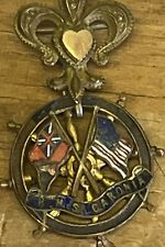 VINTAGE RMS CARONIA ENAMEL PIN NUMBERED W/ Victorian Pin picture