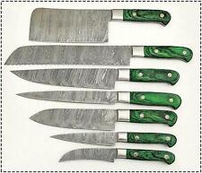 7 PIECES ESHAAL CUTLERY HAND MADE DAMASCUS BLADE CHEF / KITCHEN KNIVES SET picture