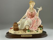 The Natelia Collection Figurine Woman Sitting Holding Dove Hand Painted U503 picture